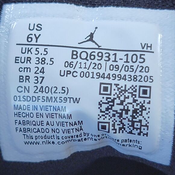 Air Jordan 1 Mid SE GS 'Varsity Purple' Sz 6Y BQ6931-105 - Picture 11 of 12